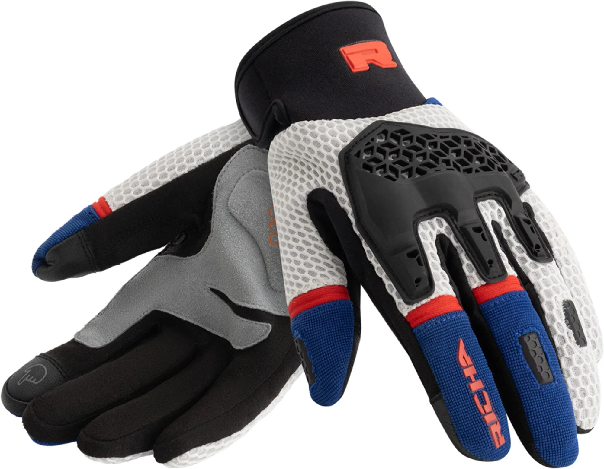 Richa Sandblast Motorcycle Gloves blue/red