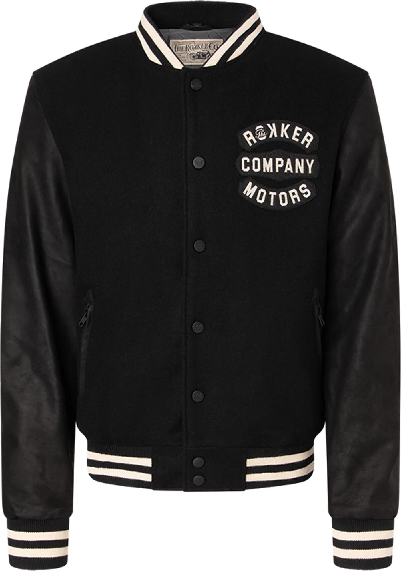 Rokker College Motorcycle Leather/Textile Jacket black/white