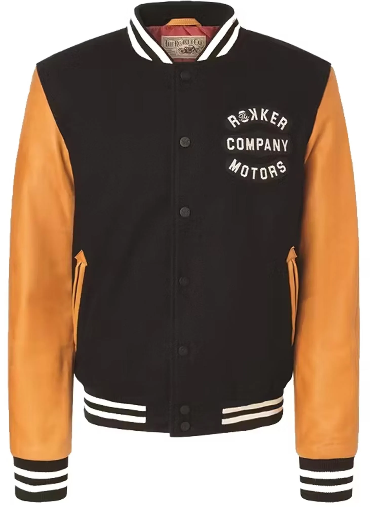 Rokker College Motorcycle Leather/Textile Jacket blue/brown