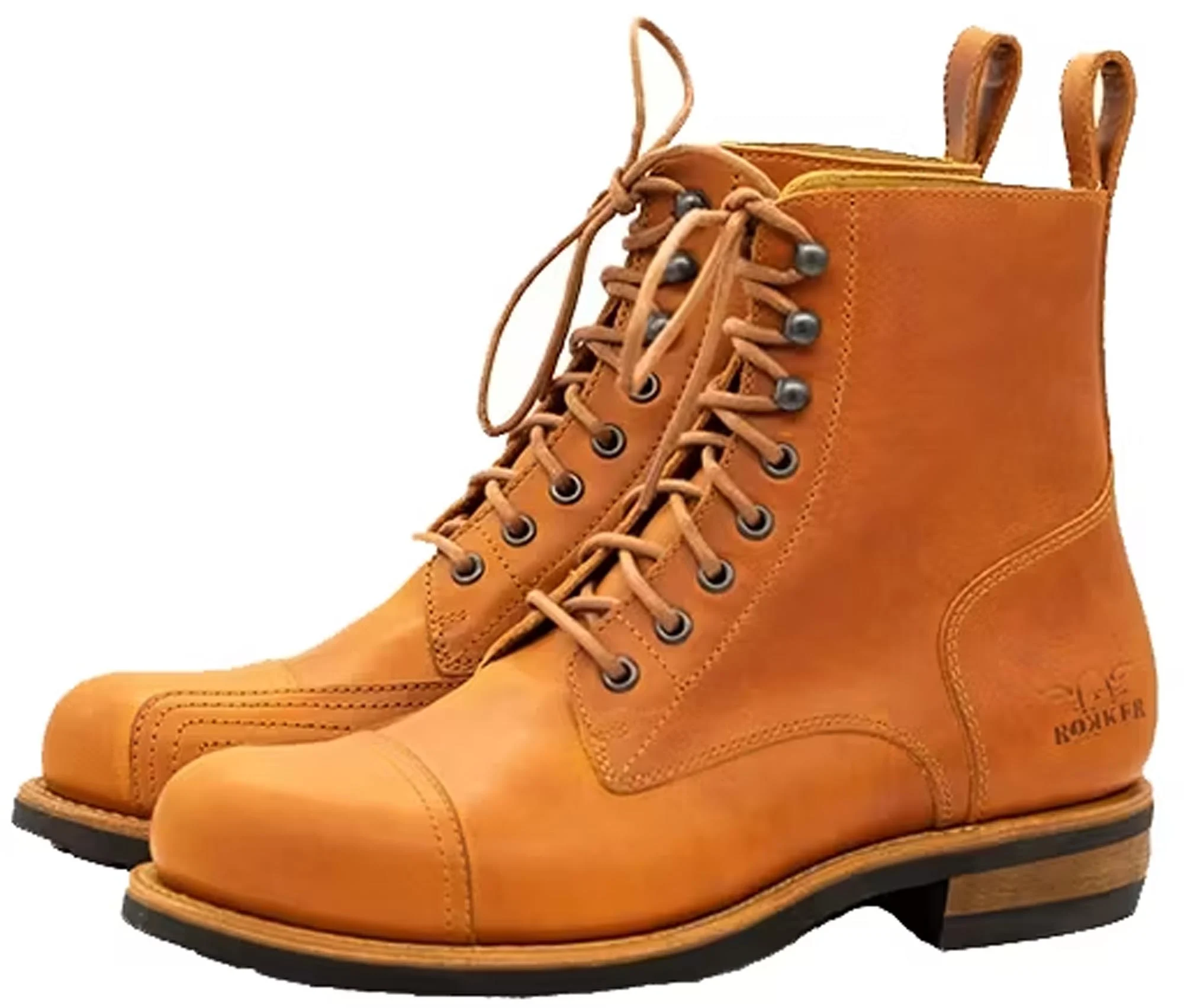Rokker Urban Rebel Motorcycle Boots Cognac