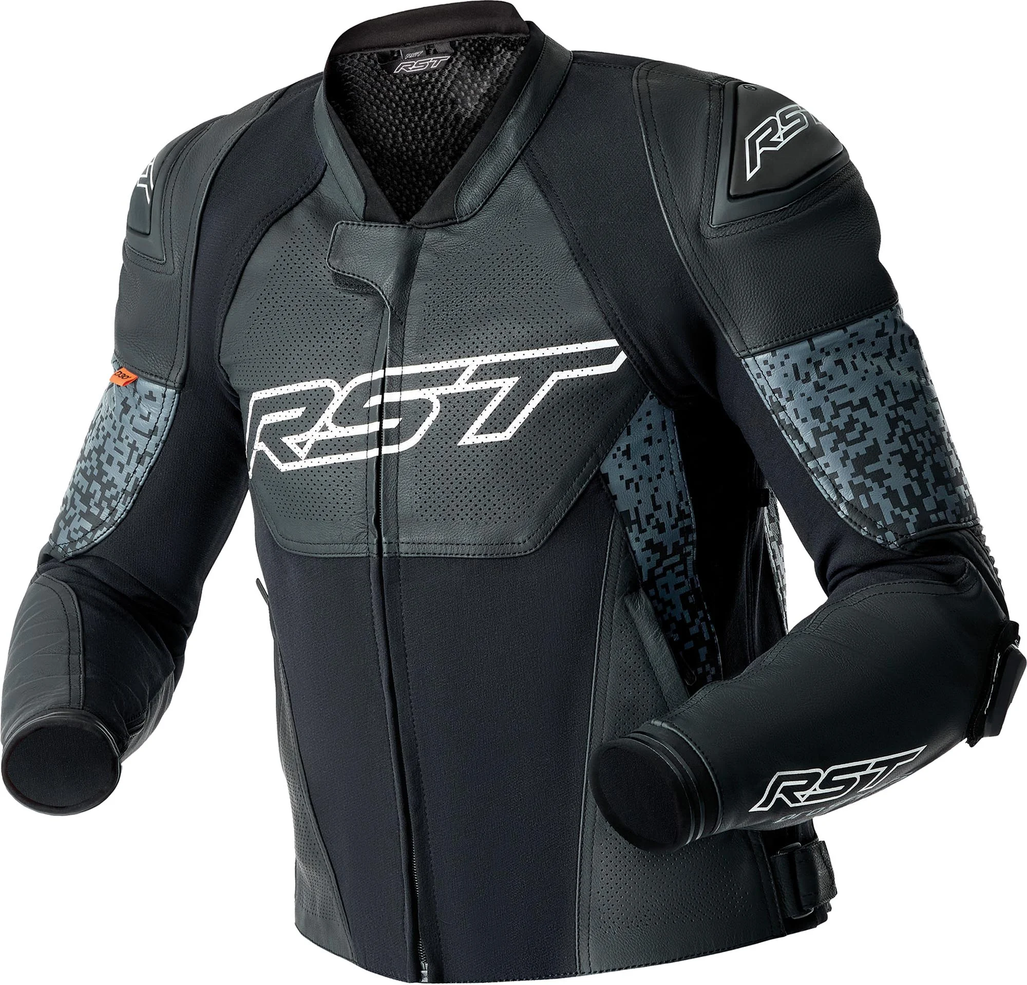 RST Pro Series Supersport-K D3O perforated Motorcycle Leather Jacket black/grey