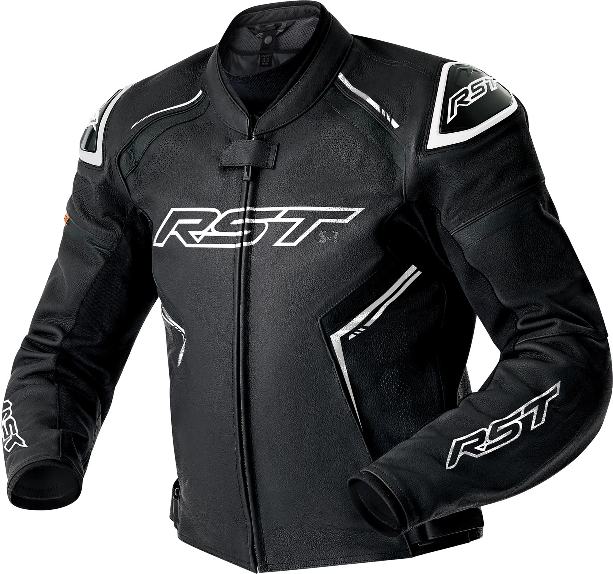 RST S1 D3O perforated Motorcycle Leather Jacket black/white