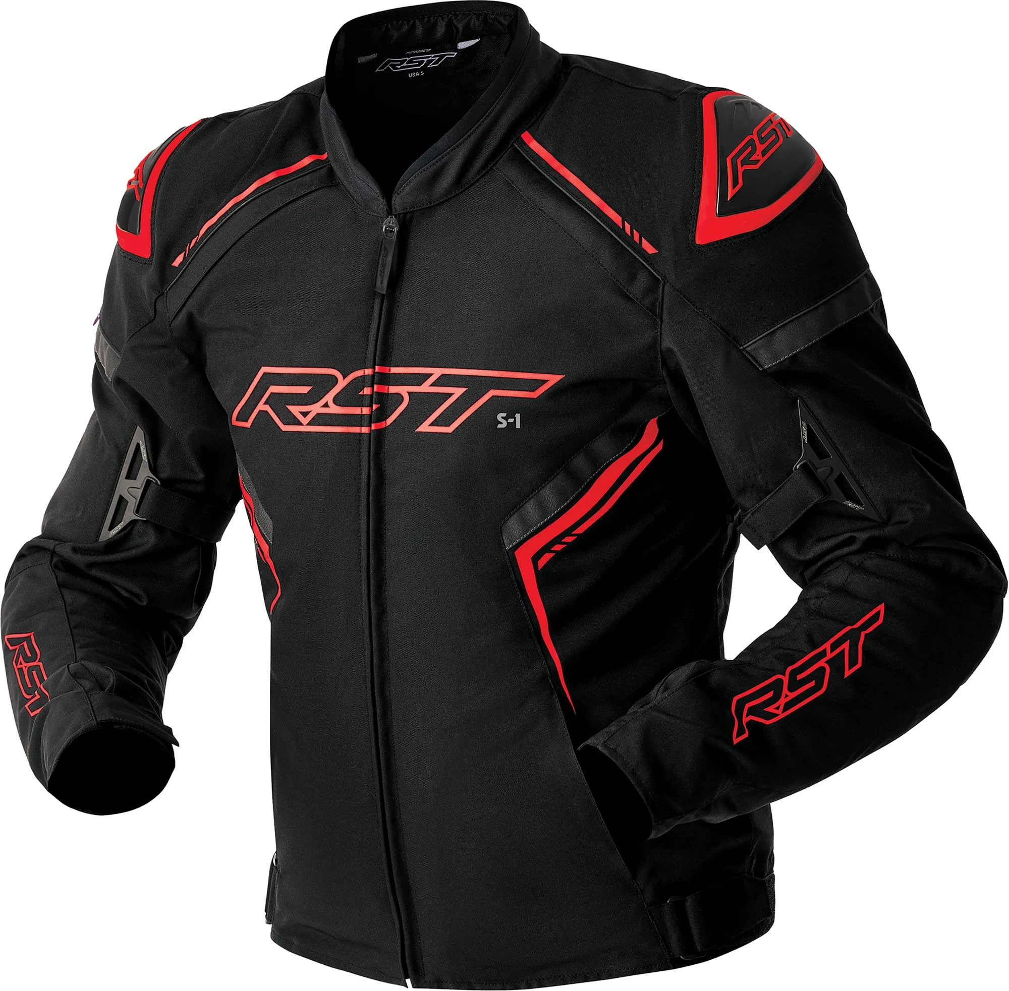 RST S1 D3O waterproof Motorcycle Textile Jacket black/red