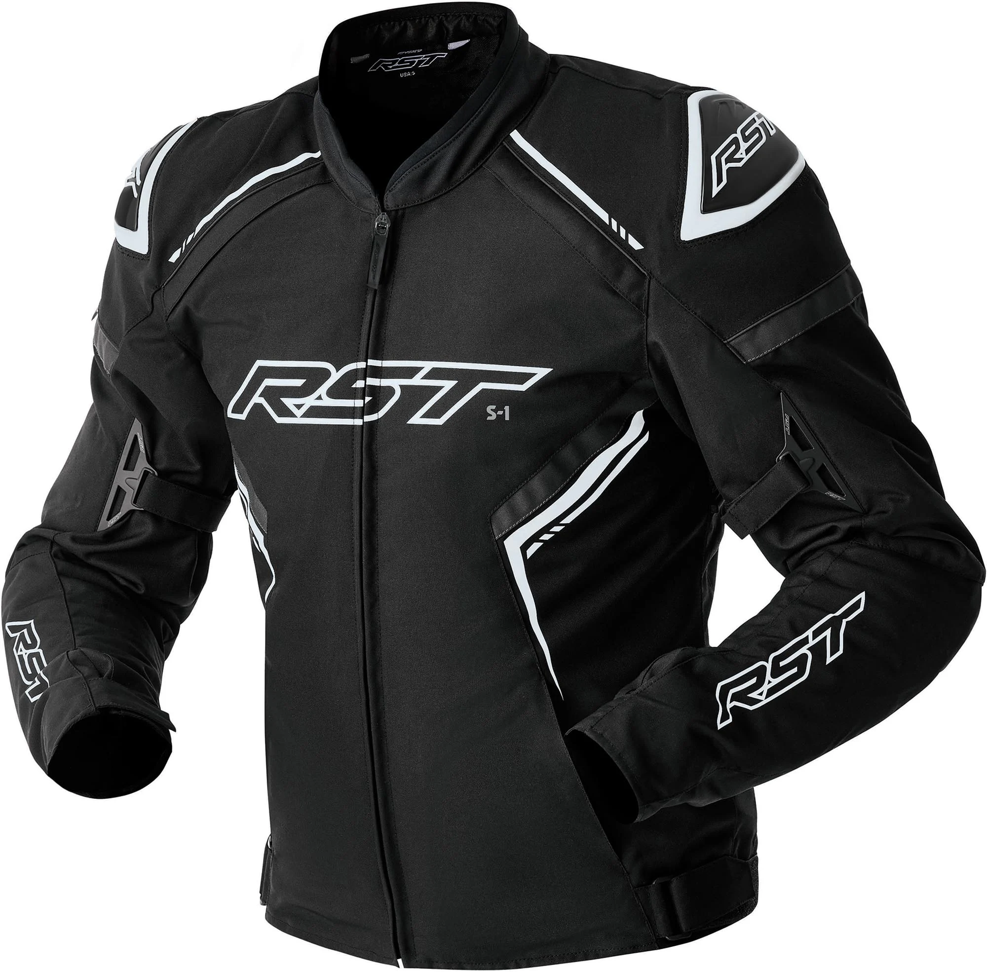 RST S1 D3O waterproof Motorcycle Textile Jacket black/white
