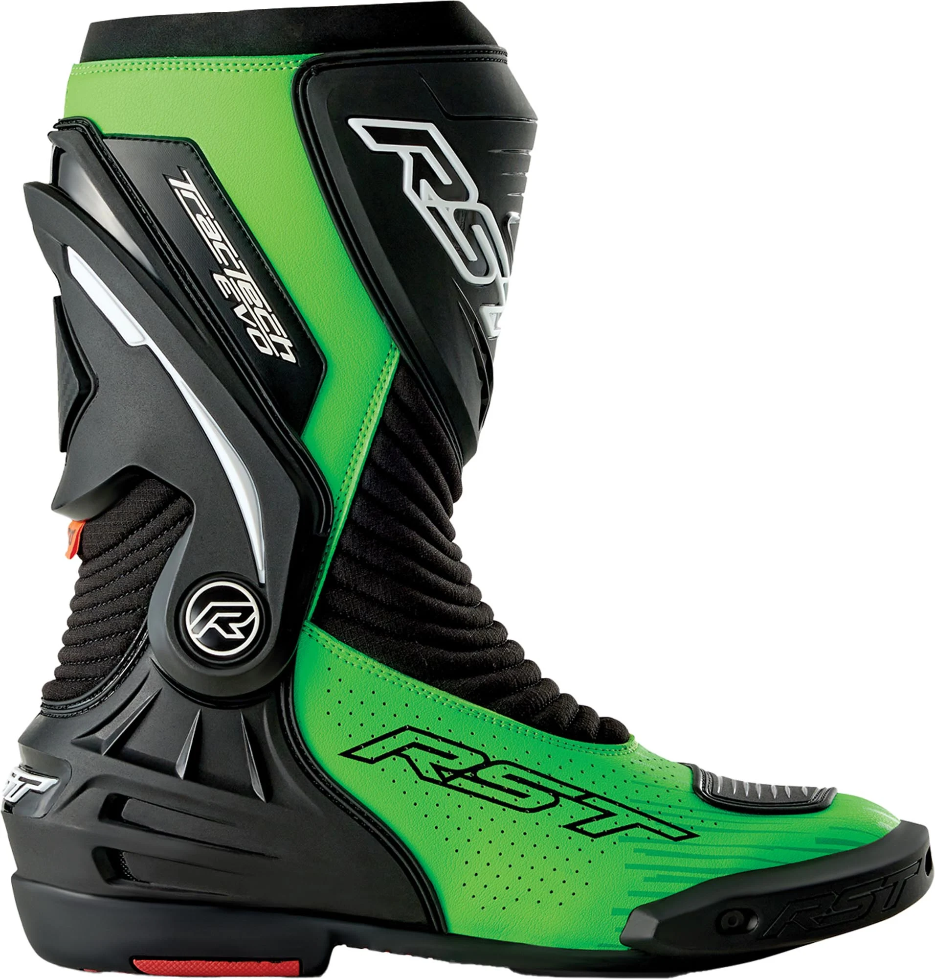 RST Tractech Evo D3O perforated Motorcycle Boots black/neon-green