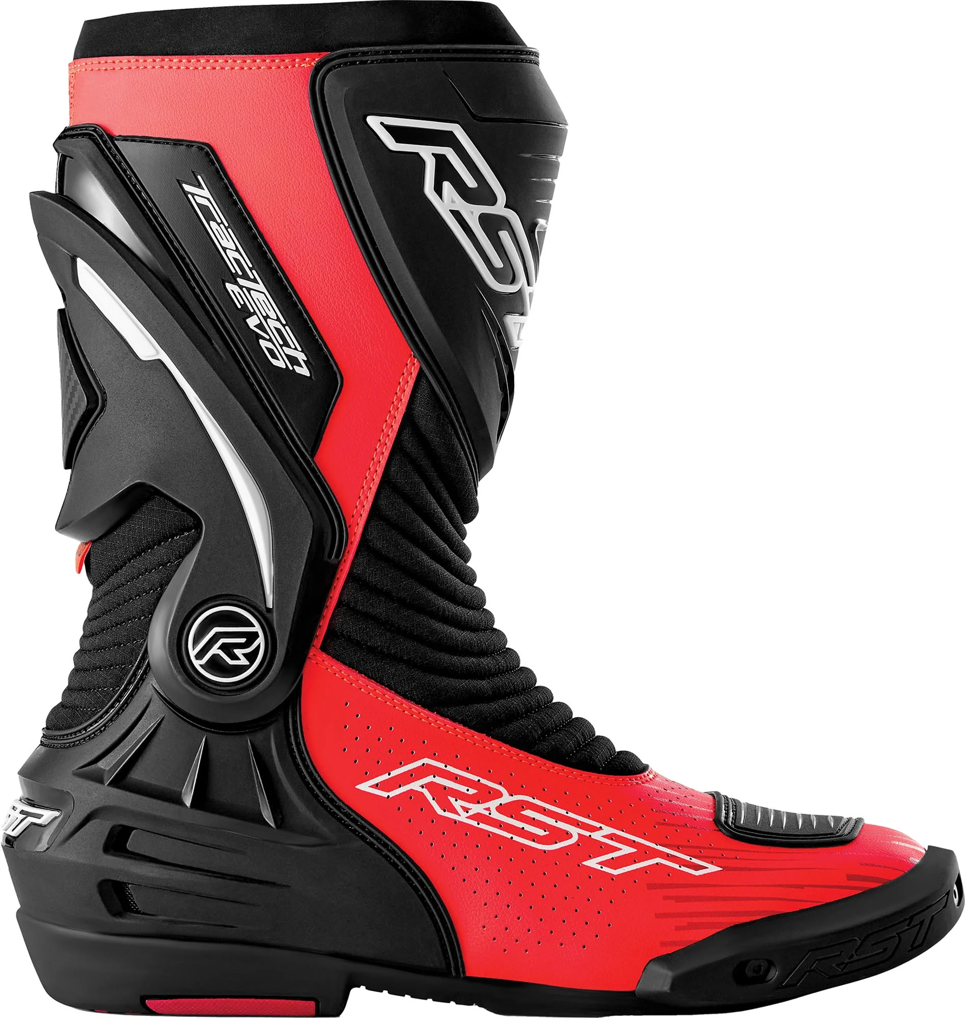 RST Tractech Evo D3O perforated Motorcycle Boots black/neon-red