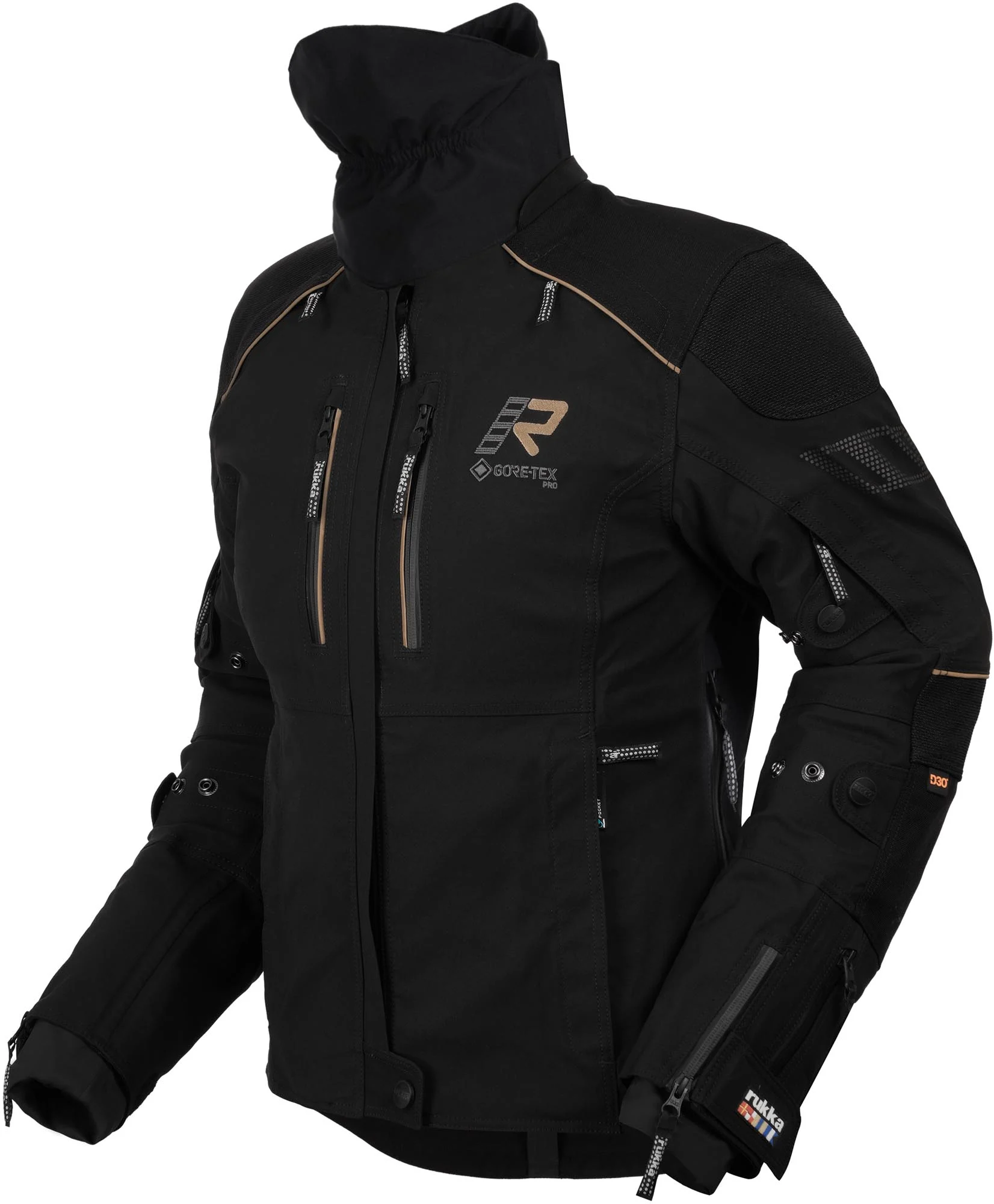 Rukka Flexorina waterproof Ladies Motorcycle Textile Jacket black/brown
