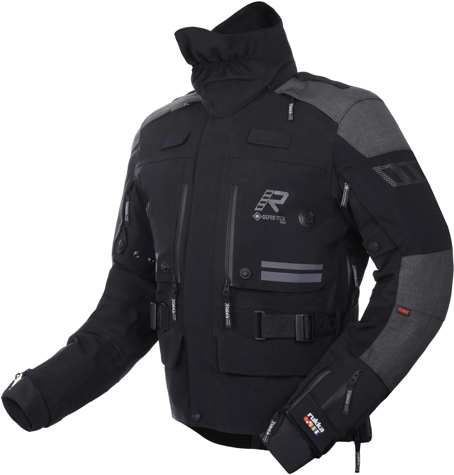 Rukka TitanTrail-R waterproof Motorcycle Textile Jacket black/grey