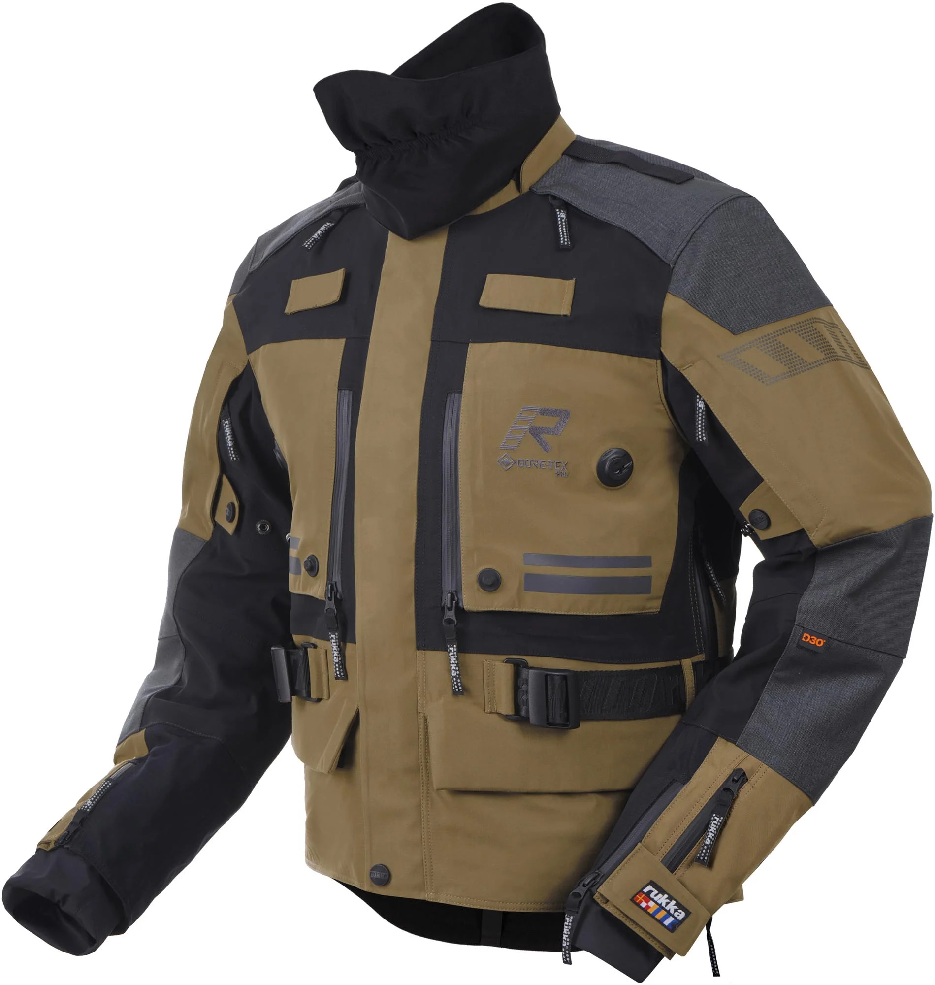 Rukka TitanTrail-R waterproof Motorcycle Textile Jacket brown/grey