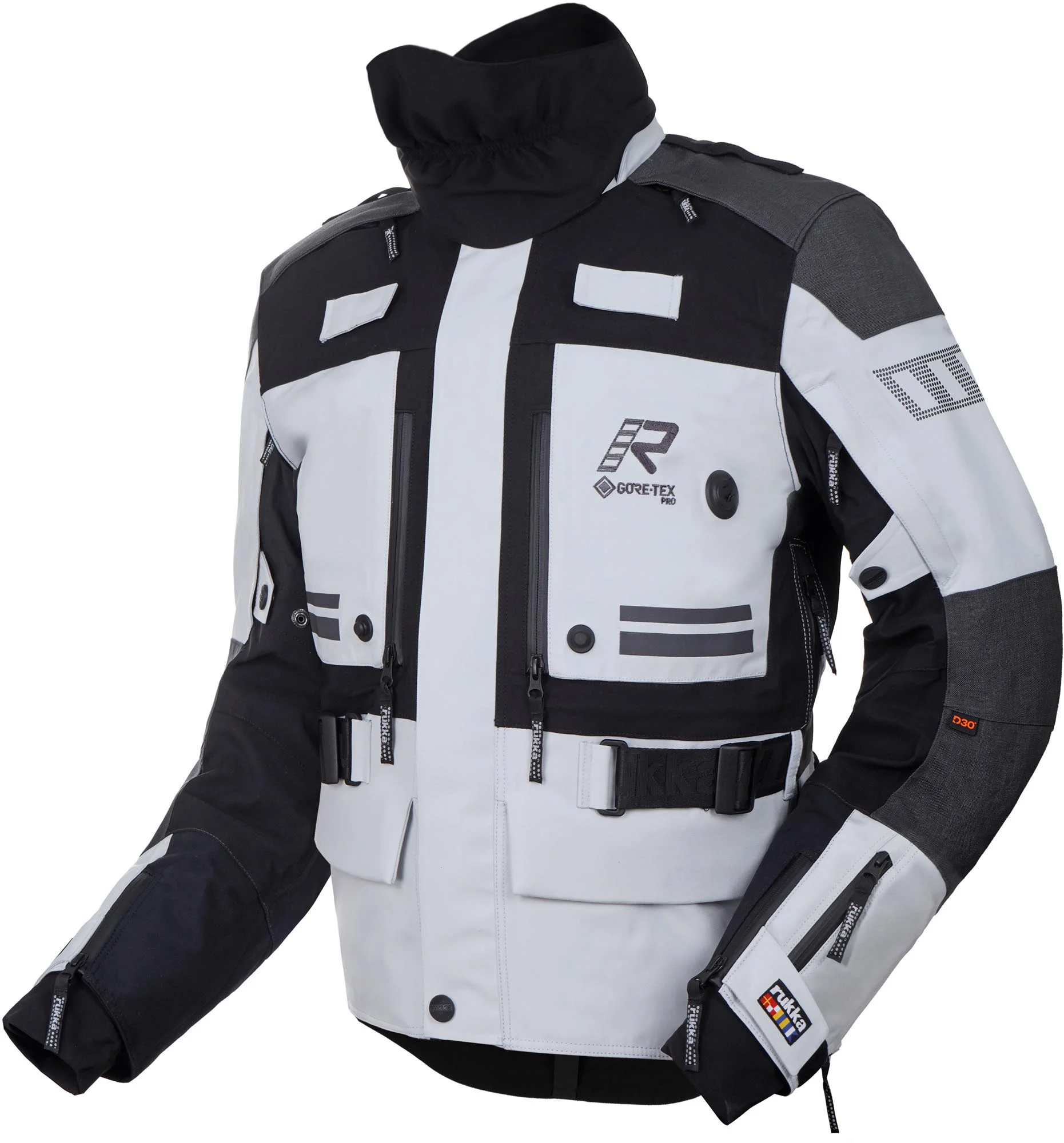 Rukka TitanTrail-R waterproof Motorcycle Textile Jacket white/grey/black