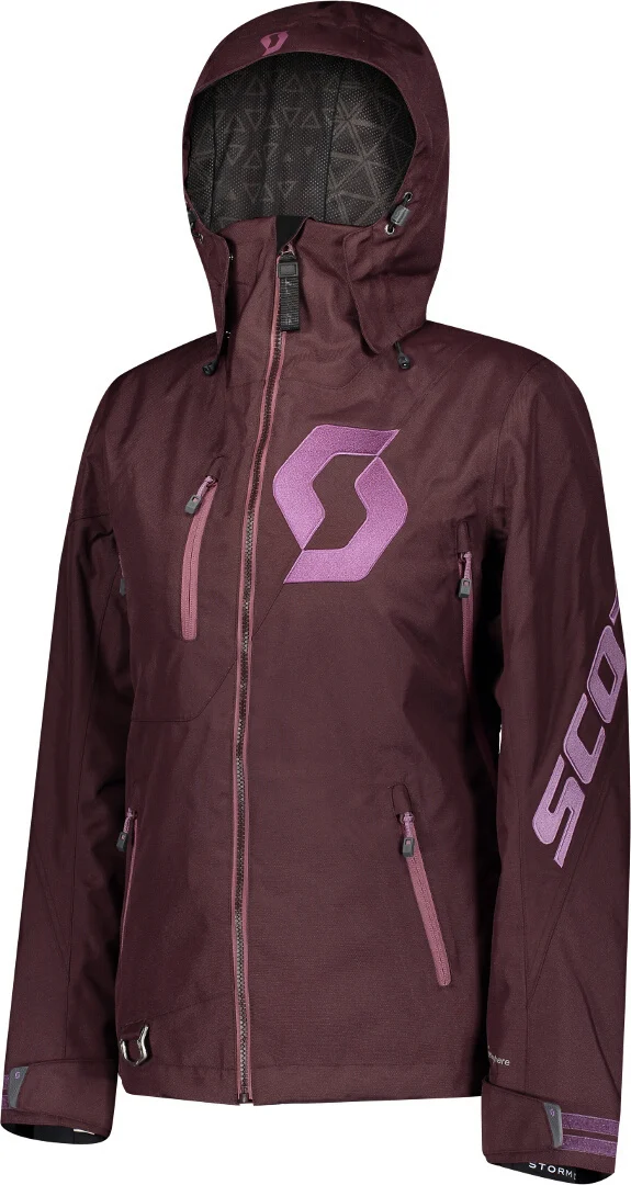 Scott Move Dryo Ladies Snowmobile Jacket burgundy red