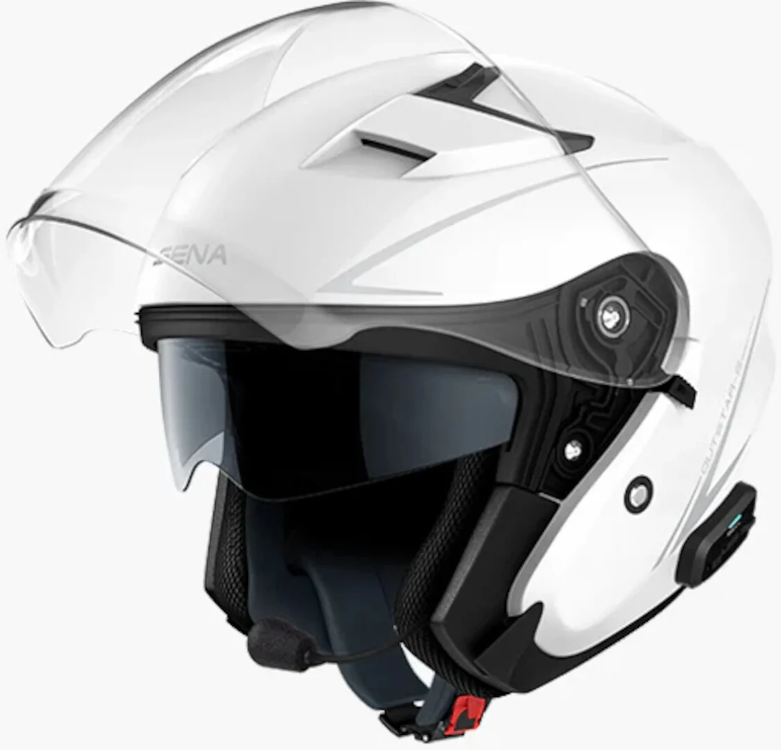 Sena Outstar S Bluetooth Jet Helmet white
