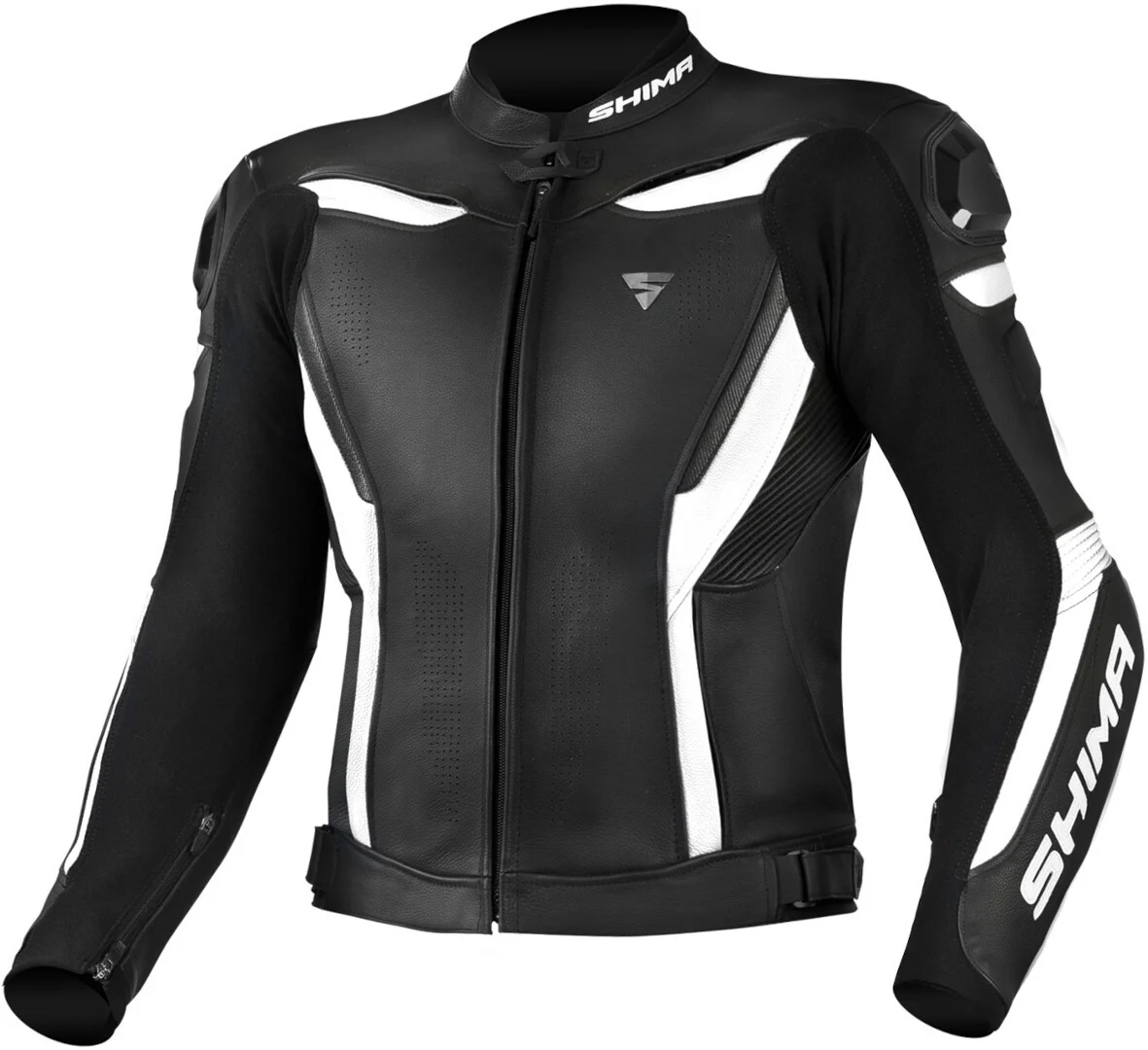 SHIMA Chase Motorcycle Leather Jacket black/white