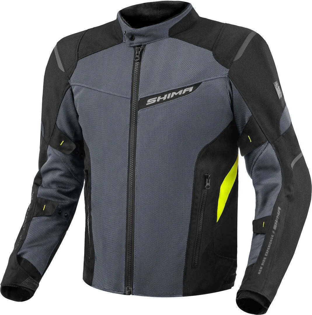 SHIMA Rush 2.0 Vented waterproof Motorcycle Textile Jacket black/grey/yellow