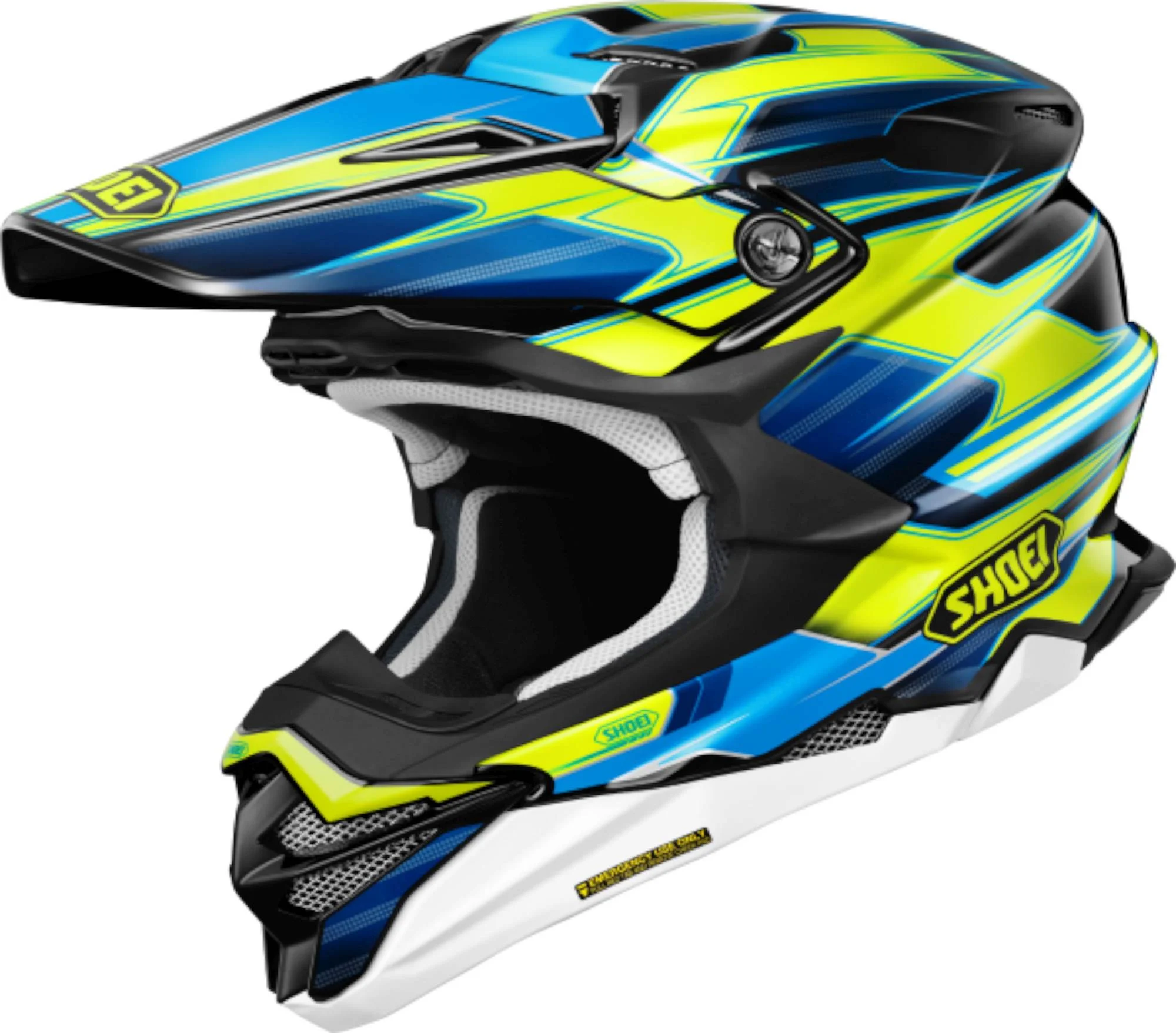 Shoei VFX-WR 06 Sparkle Motocross Helmet black/blue/yellow