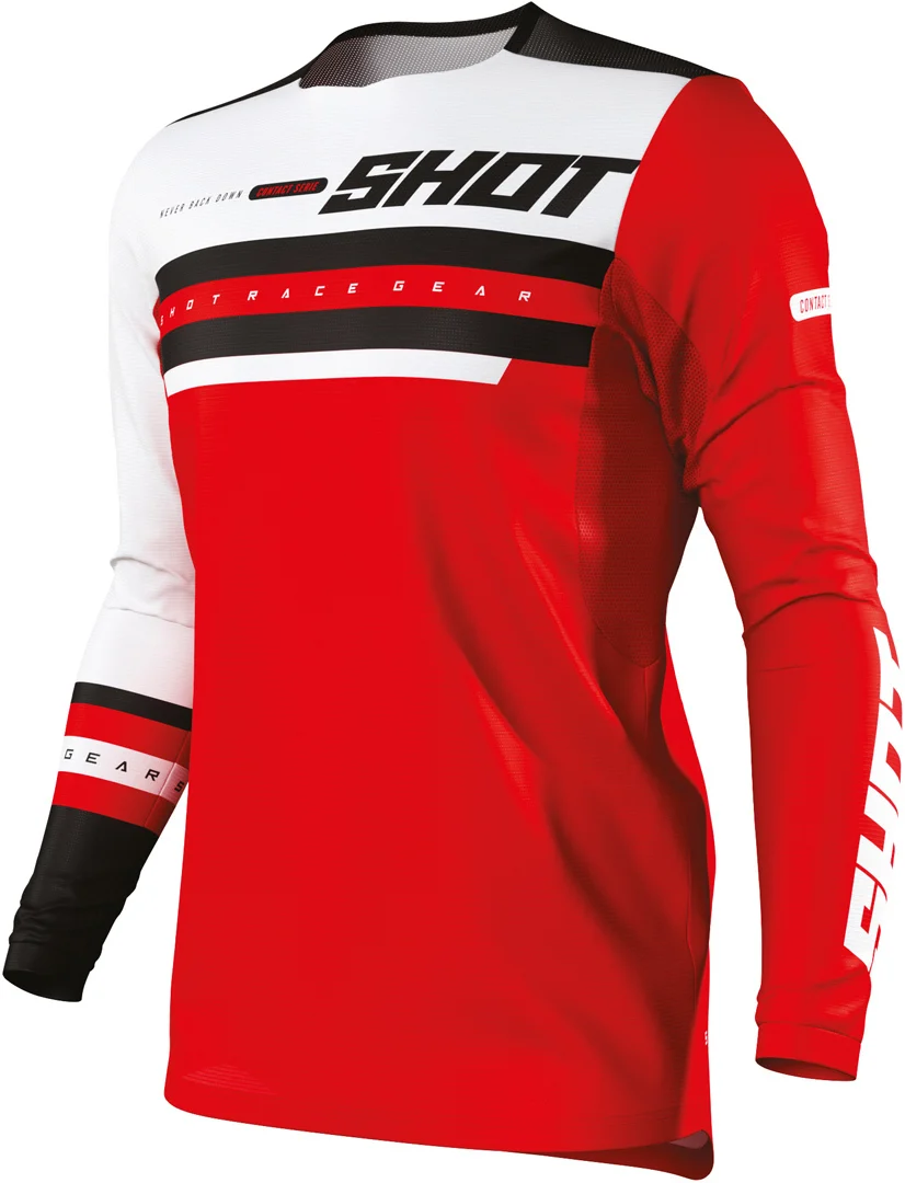 Shot Contact Shining Motocross Jersey red