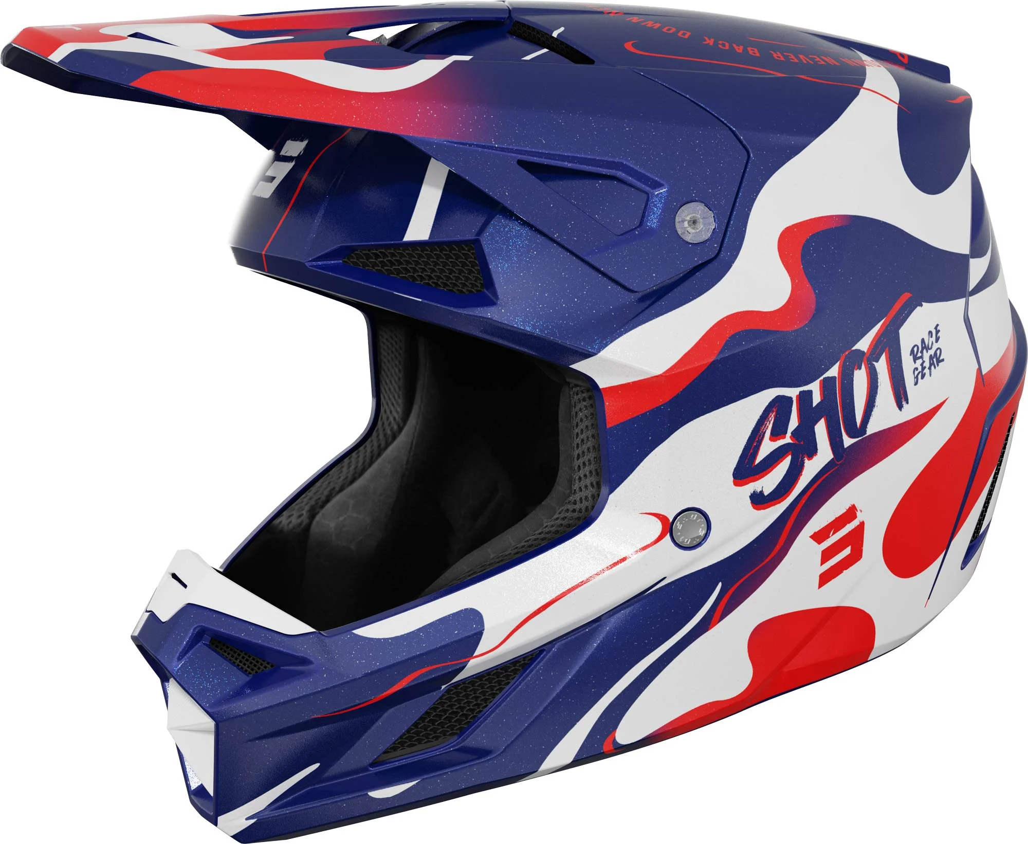 Shot Speed Beast Motocross Helmet blue/red/white