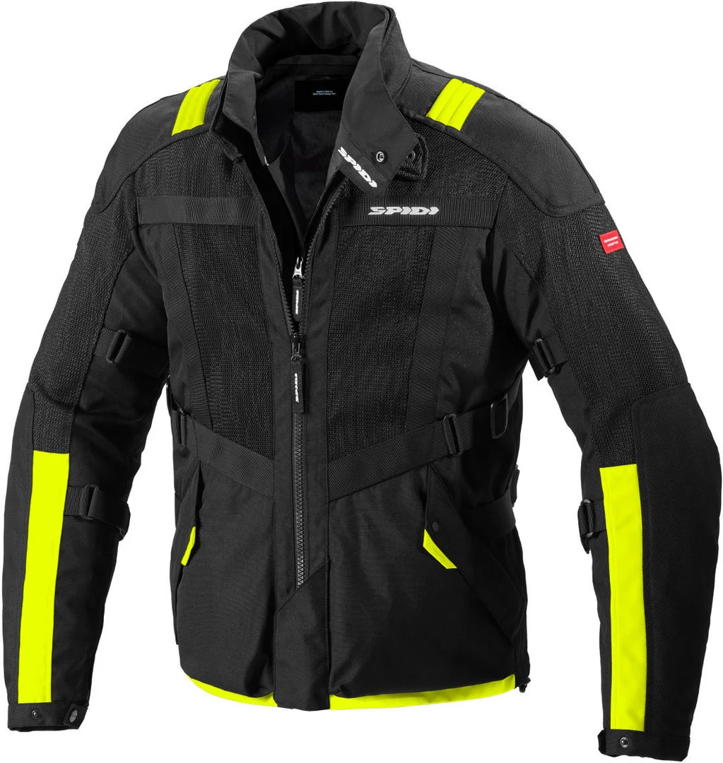 Spidi Netrunner H2Out Motorcycle Textile Jacket black/neon-yellow