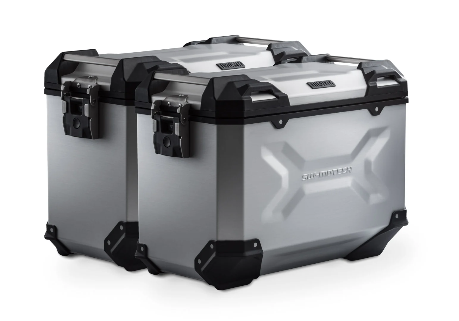 SW-Motech TRAX ADV aluminum case system US model - Silver. 45/45 l. Ducati Multistrada V4 (20-).