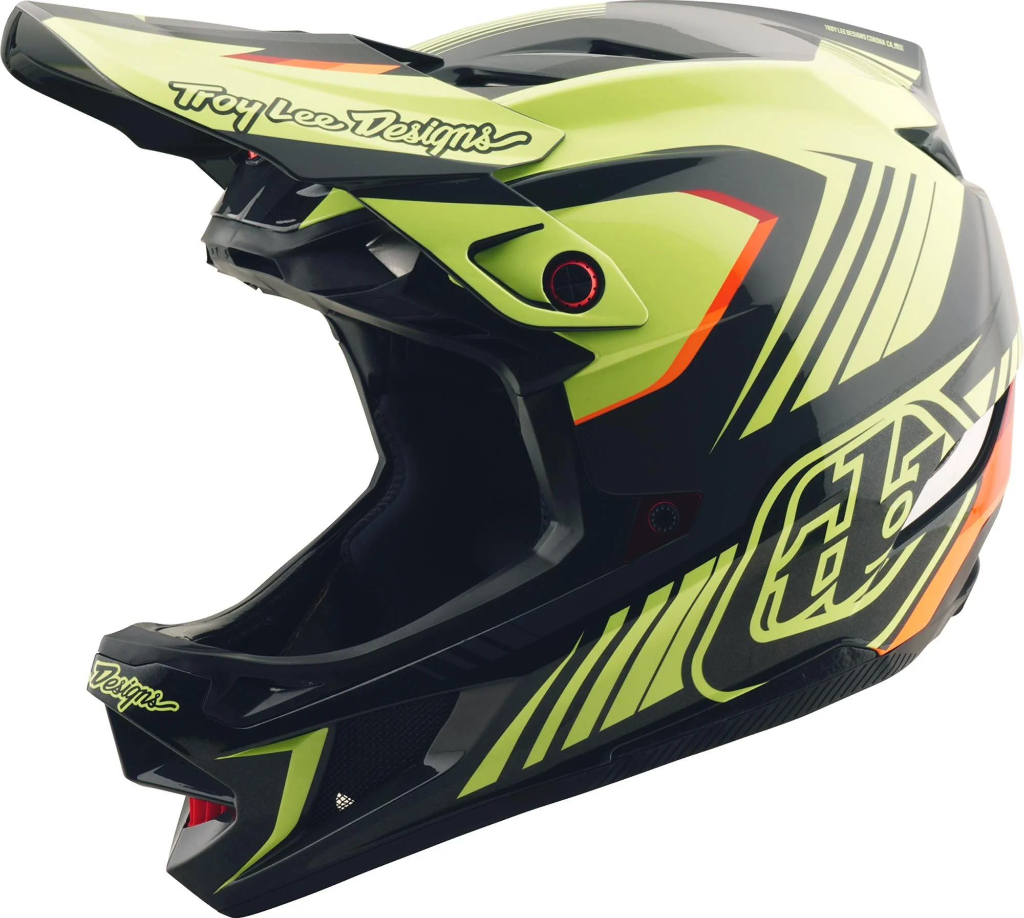 Troy Lee Designs D4 Qualifer Polyacrylite MIPS Downhill Helmet black/yellow