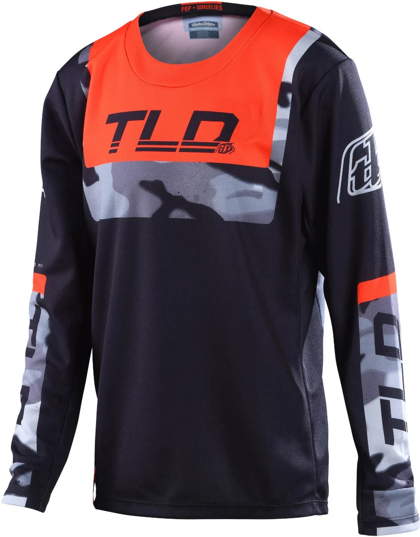 Troy Lee Designs GP Brazen Camo Youth Motocross Jersey black/orange
