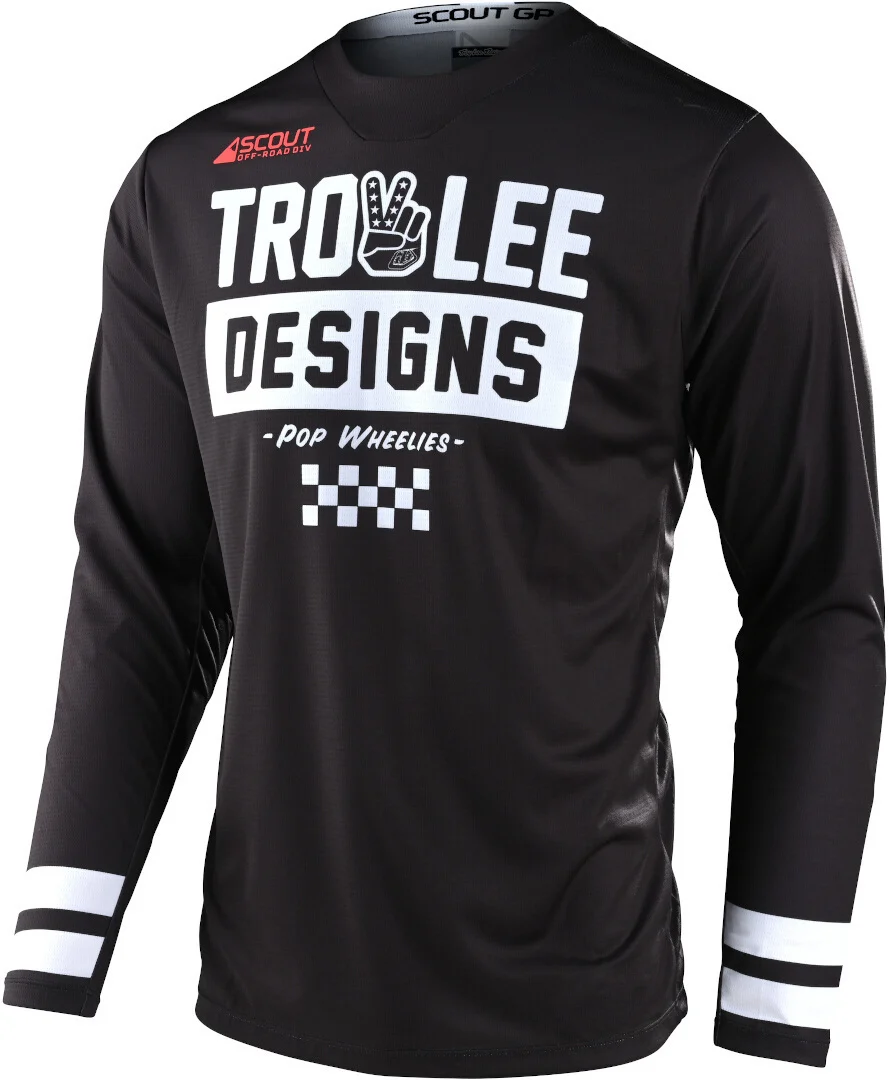 Troy Lee Designs Scout GP Peace & Wheelies Motocross Jersey black/white