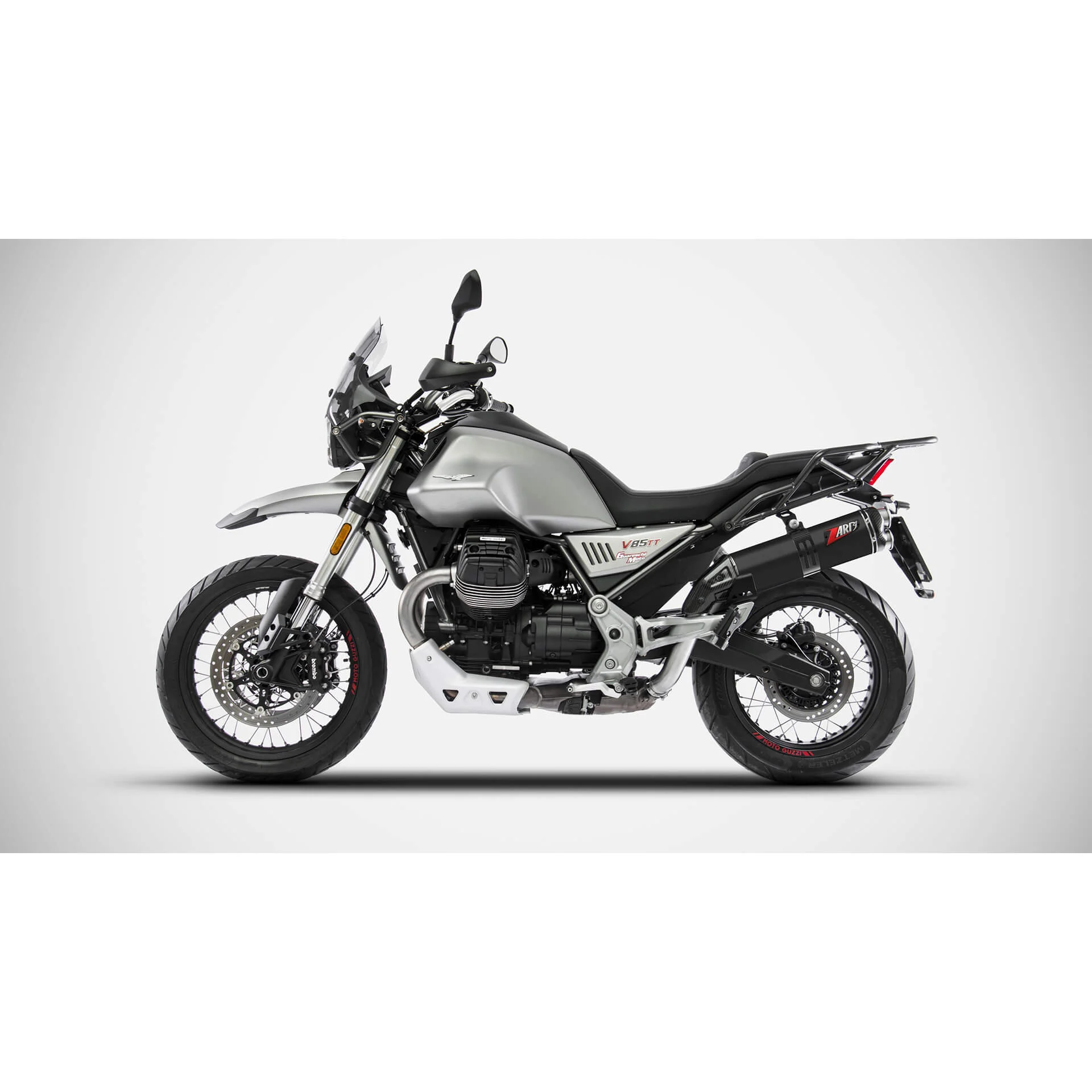 ZARD 2-1 Slip on Endschalldämpfer Moto Guzzi V85 TT, 2019-, slip on 2-1, E-gepr.