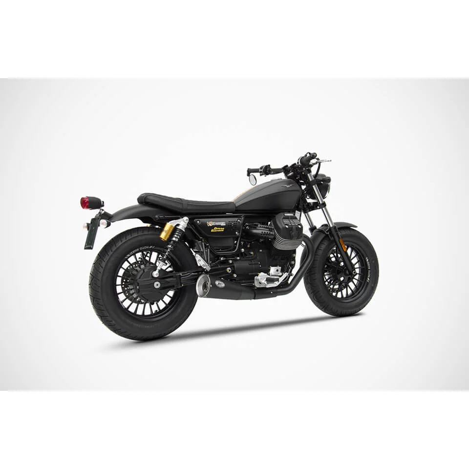 ZARD Edelstahl-Endtopf Moto Guzzi V9 Bobber - Roamer (Euro 4) Short Slip-on 2-2